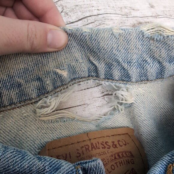 Levi’s 70505 Denim Trucker Jacket Light Wash Made in USA Orange Tab – Men’s 46 - Picture 5 of 14